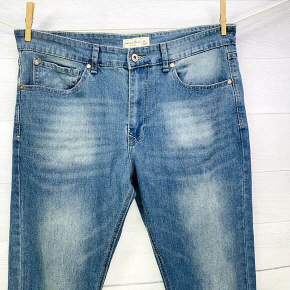 Smith & Mills Mens Slim Fit Jeans Stretch Denim Mid Rise Size 36 - Picture 5 of 13